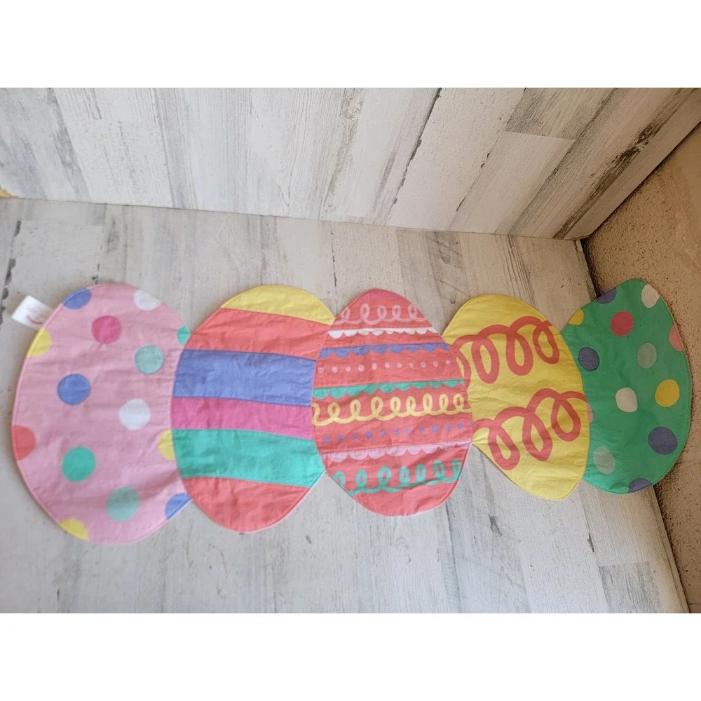 Pastel easter egg colorful table runner spring‎ accessory home decor unique